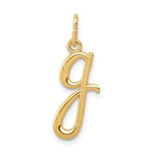 14k Yellow Gold, Claire Collection Mini Lower Case Initial G Charm